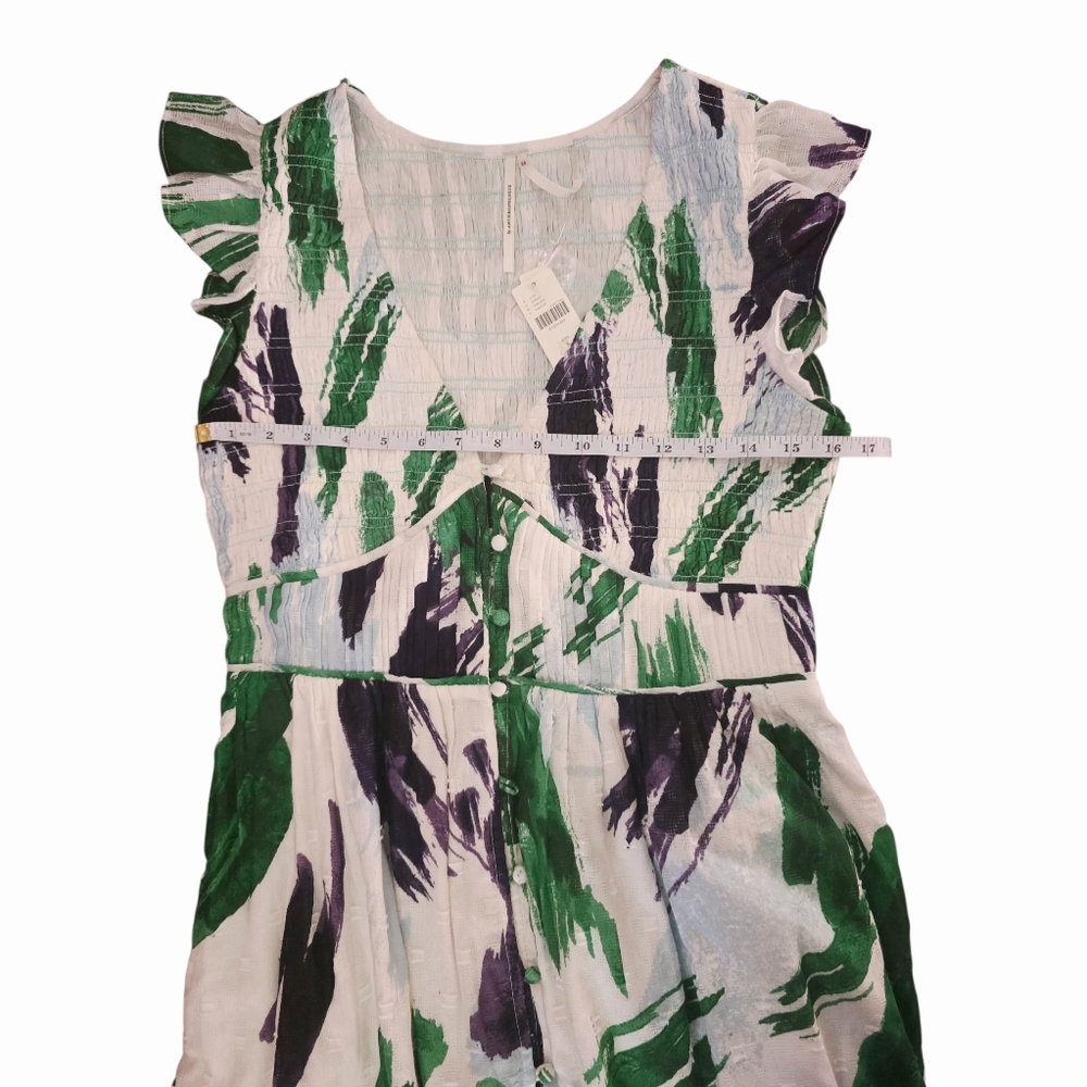 Anthropologie Peregrine Green and Blue Midi Dress NWT Size S - Picture 5 of 6